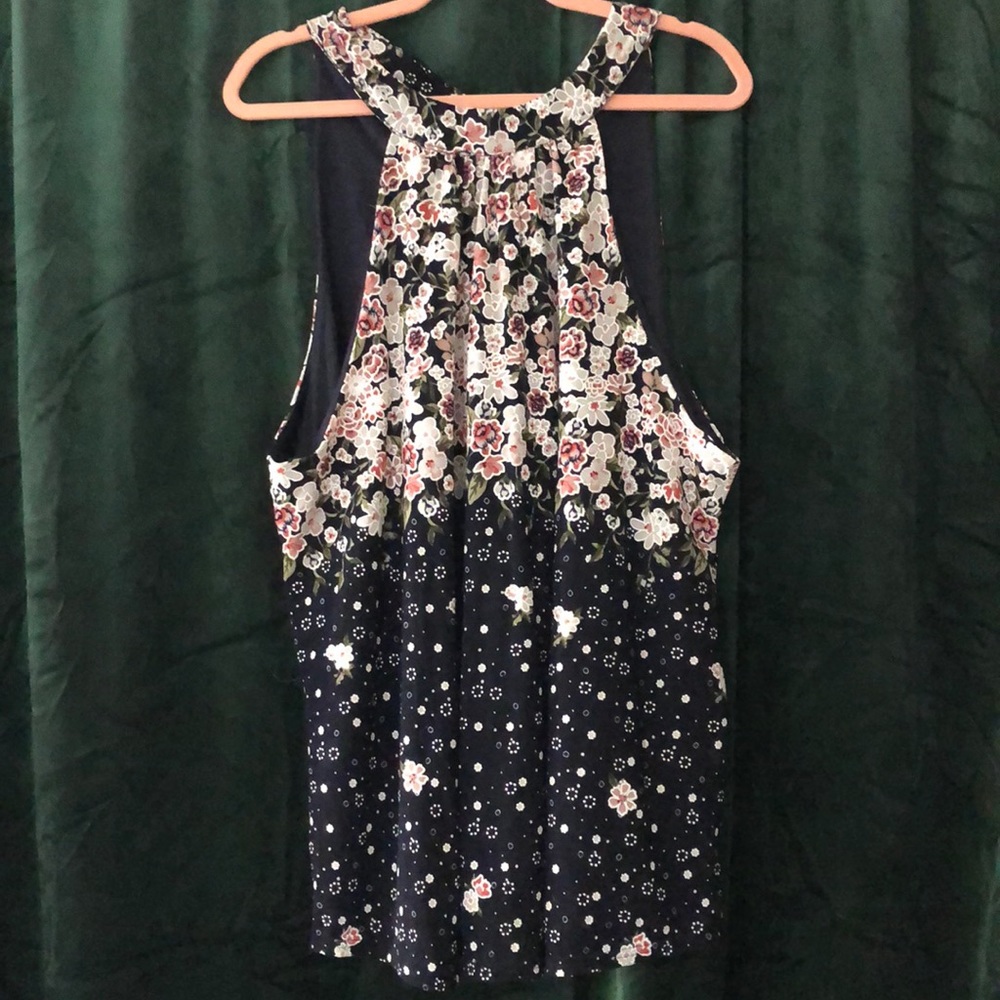 Floral halter blouse